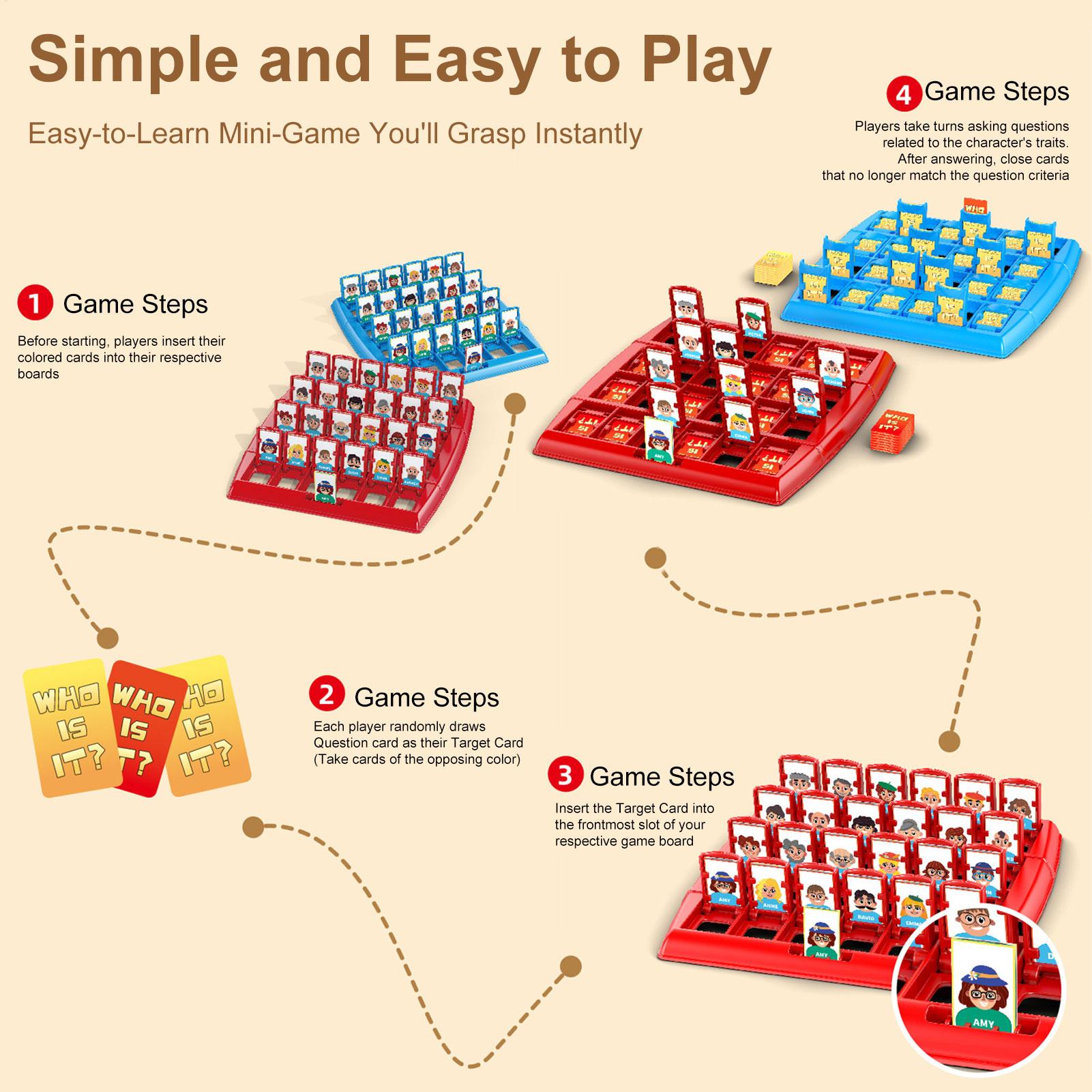 Board Game Guess Who - Jeu de société « Devinez qui