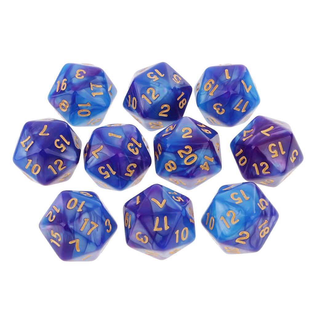 Board Game Viral - 10 pièces dés polyédriques 20 faces