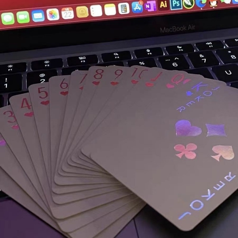 Board Game Uno - Cartes de Poker couleur Laser, jeu