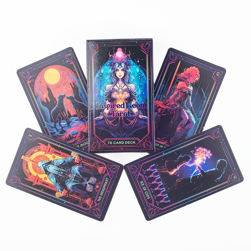 Tarot néon inspiré un jeu de 7 - Board Game Uno avis et prix