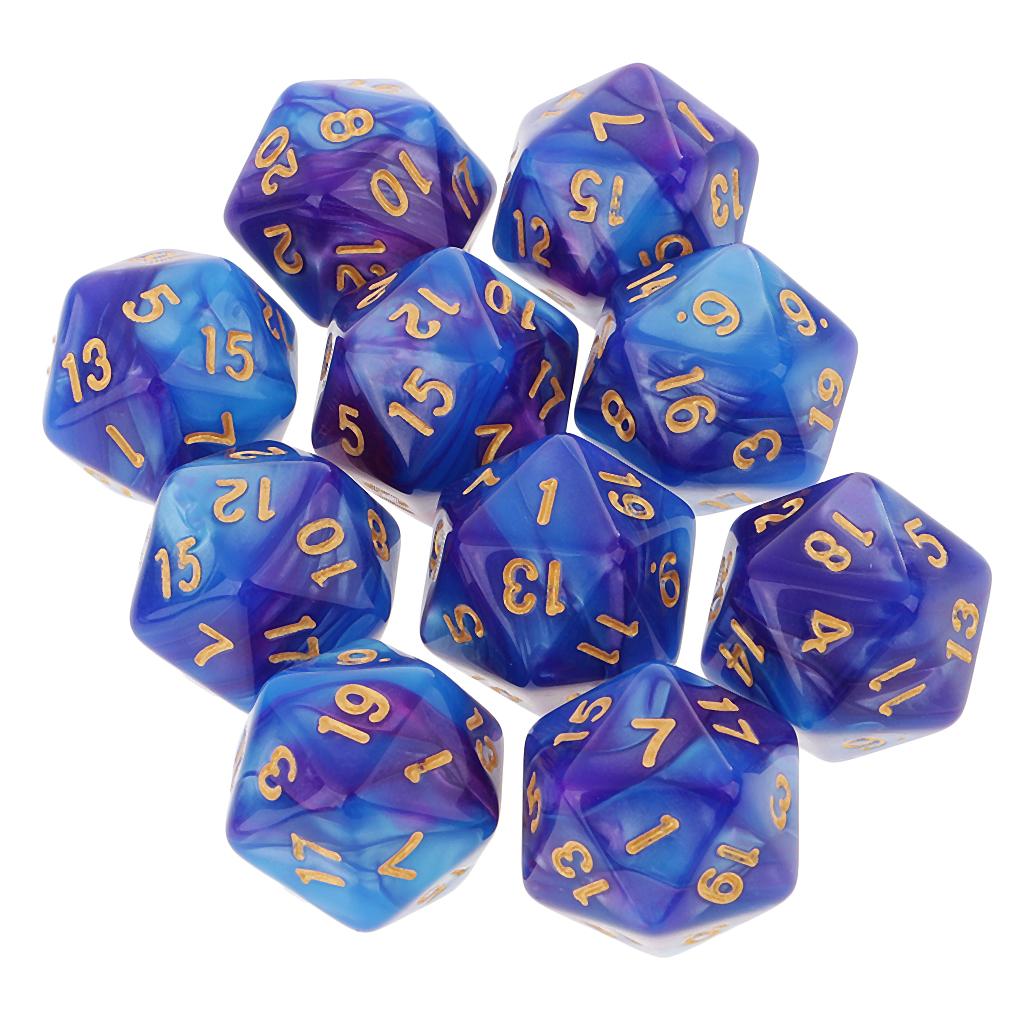 10 pièces dés polyédriques 20  - Board Game Viral avis et prix