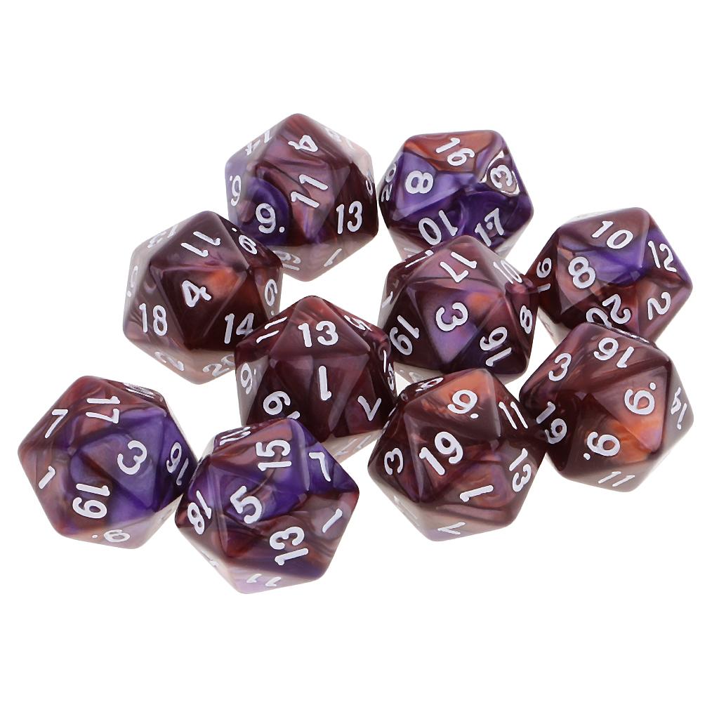 10 pièces dés polyédriques 20  - Board Game Viral avis et prix