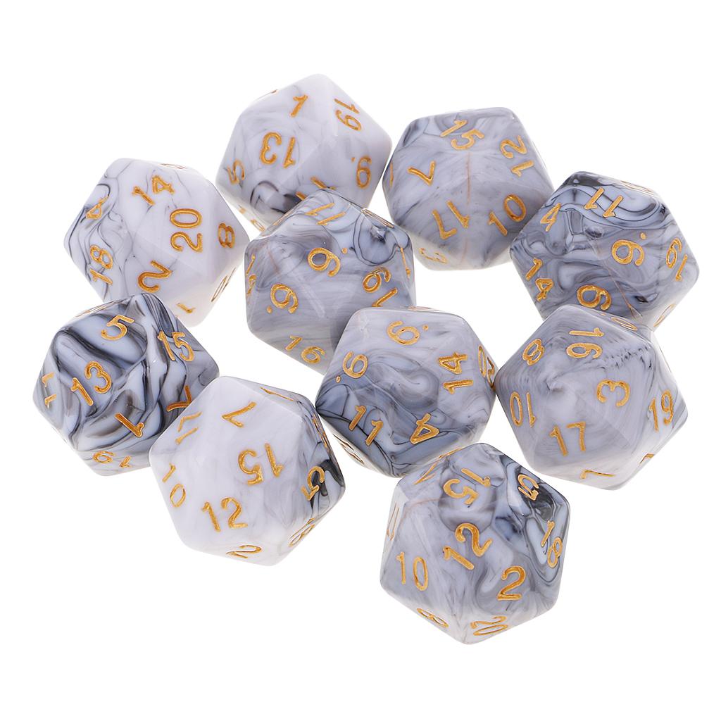 10 pièces dés polyédriques 20  - Board Game Viral avis et prix